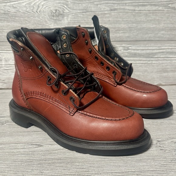 Red Wing Shoes SuperSole 6 Inch Soft Toe Boot Leather Men's 6D Style 202 - Read